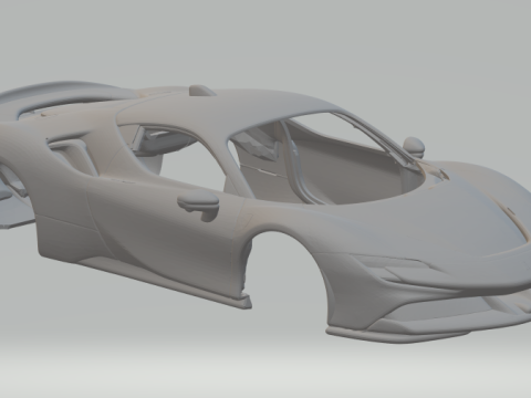 Ferrari SF90 Stradale Assetto Fiorano Modelo de impresión 3D