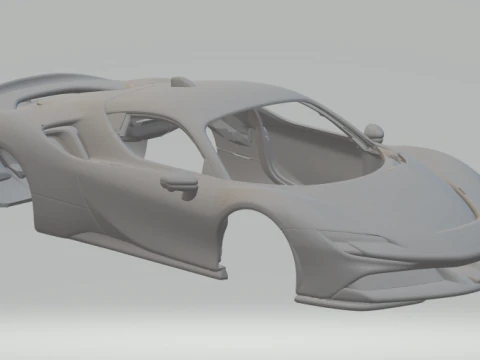 Ferrari SF90 Stradale Assetto Fiorano 3D Print Model