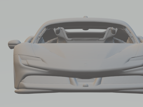 Ferrari SF90 Stradale Assetto Fiorano 3D Print Model
