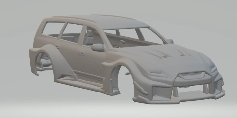 Nissan stagea gtr custom 3D Print Model .c4d .max .obj .3ds .fbx .stl .blend 