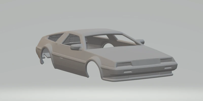 DMC DeLorean 3D Print Model .c4d .max .obj .3ds .fbx .stl .blend 