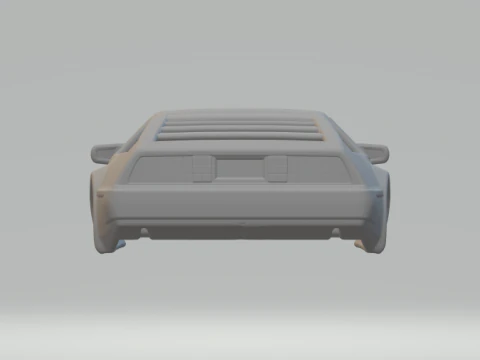 DMC DeLorean 3D Print Model