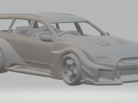 Nissan stagea gtr custom kit 3D Print Model