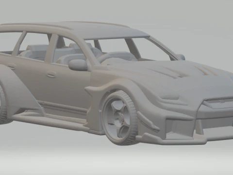 Nissan stagea gtr custom kit 3D Print Model