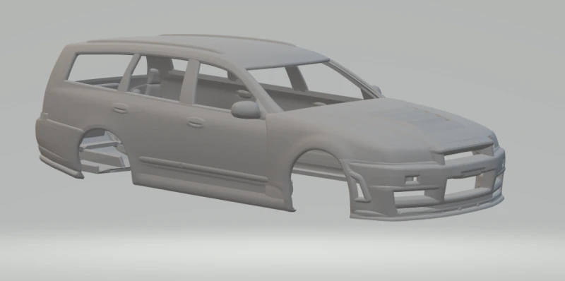 Nissan stagea skyline custom 3D Print Model .c4d .max .obj .3ds .fbx .stl .blend 