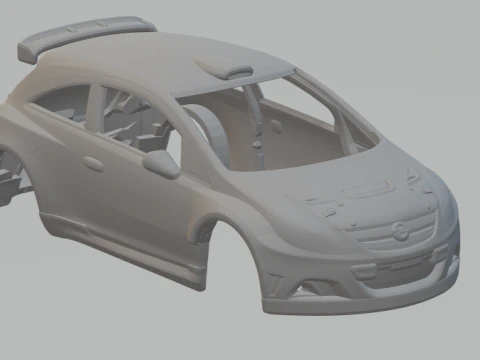 Auto da rally Opel Corsa Modello di stampa 3D