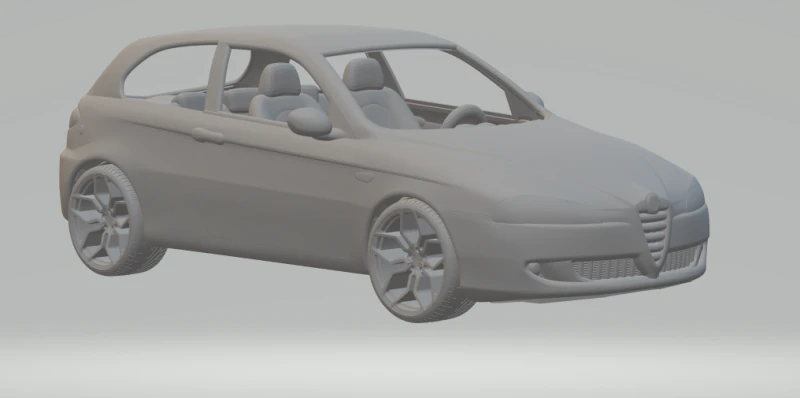Alfa romeo 147 3D Print Model .c4d .max .obj .3ds .fbx .stl .blend 