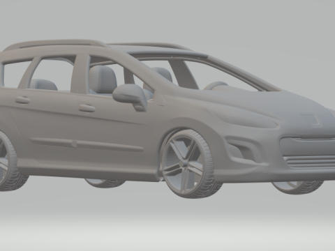 Peugeot 308 sw 3D 打印模型