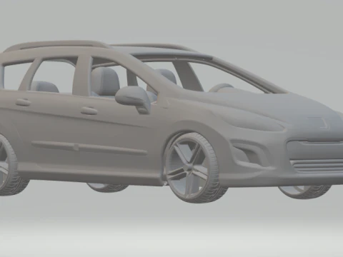 プジョー 308 SW 3Dプリントモデル