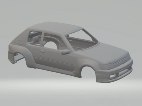 Peugeot 205 3D Print Model