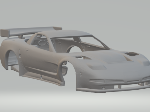 Chevrolet corvette race car 3D 프린트 모델