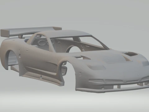 Chevrolet korvet yarış arabası 3D Baskı Modeli