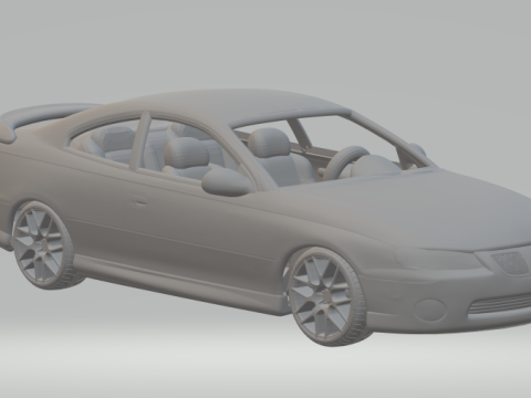 Ponitac gto 3Dプリントモデル