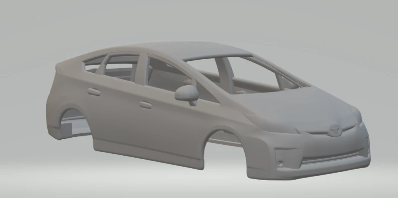 Toyota prius 3D Print Model .c4d .max .obj .3ds .fbx .stl .blend 