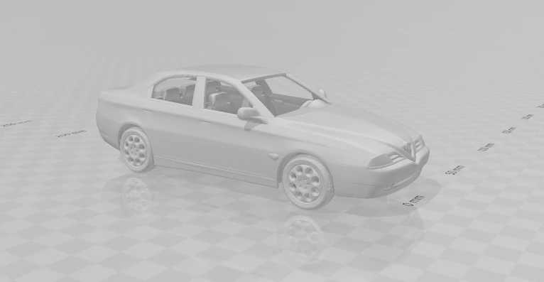 Alfa romeo 166 3D Print Model .c4d .max .obj .3ds .fbx .stl .blend