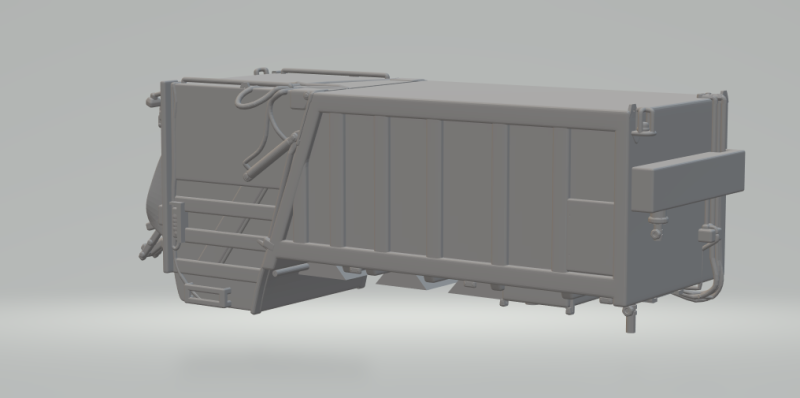 Garbage truck body 3D 打印模型 .c4d .max .obj .3ds .fbx .stl .blend