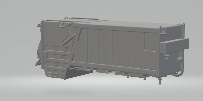 Garbage truck body 3D Print Model .c4d .max .obj .3ds .fbx .stl .blend 