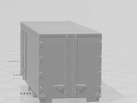 Box body truck 3D Print Model