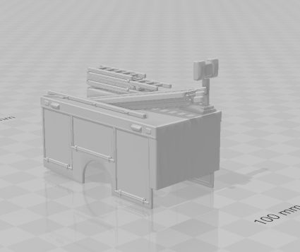 Fire truck body 2 3D प्रिंट मॉडल .c4d .max .obj .3ds .fbx .stl .blend 