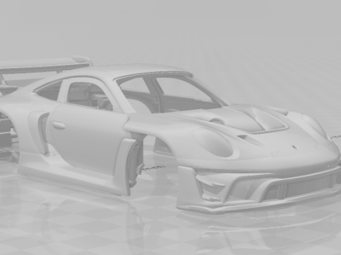 Porsche 911 GT3 R rennsport 3Dプリントモデル