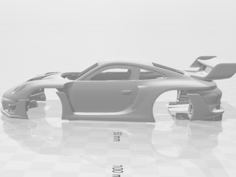 Porsche 911 GT3 R rennsport 3D Baskı Modeli
