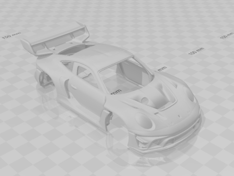 Porsche 911 GT3 R rennsport 3D Baskı Modeli