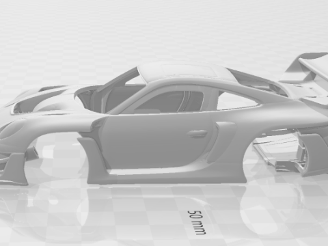 Porsche 911 GT3 R rennsport 3D Baskı Modeli