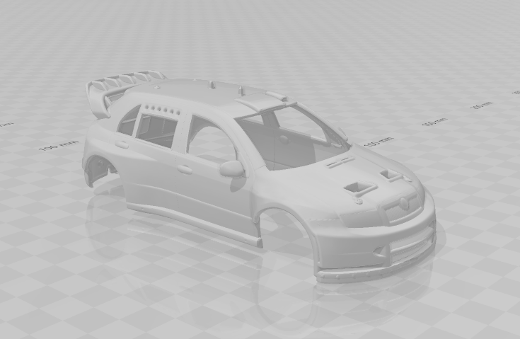 Skoda fabia 2003 rally car 3D 프린트 모델 .c4d .max .obj .3ds .fbx .stl .blend