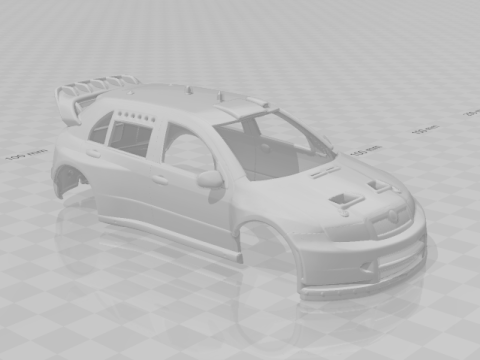 Skoda fabia 2003 rally car Model do druku 3D