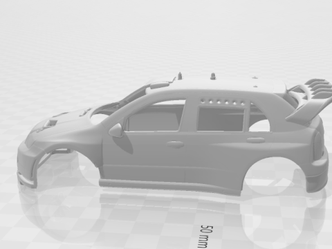 Skoda fabia 2003 rally car 3D 프린트 모델