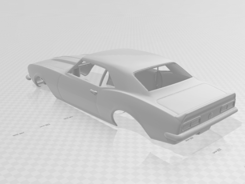 Camaro 68 custom Modèles 3D en vedette