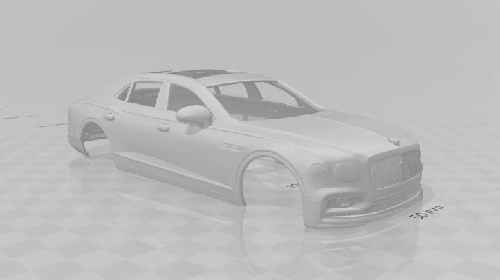 Bentley flying spur 3D Print Model .c4d .max .obj .3ds .fbx .stl .blend 