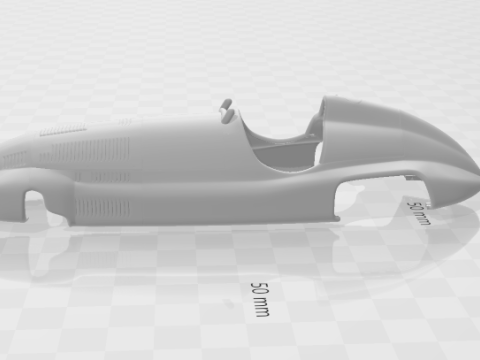 Mercedes Benz W165 Racing Car 3D Baskı Modeli
