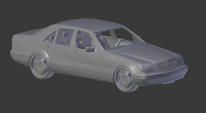 Mercedes benz class s 3D प्रिंट मॉडल .c4d .max .obj .3ds .fbx .stl .blend