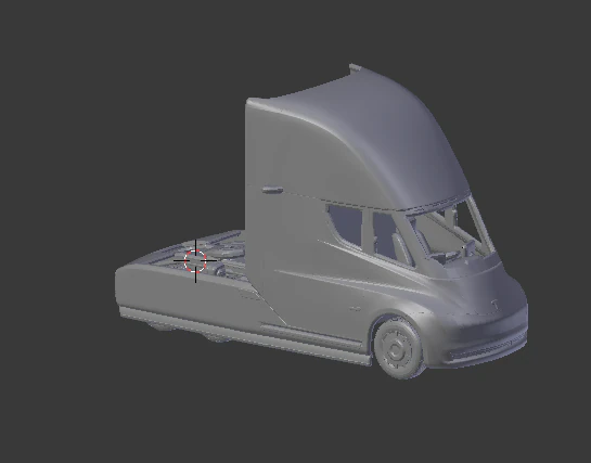 Tesla semi truck 3D Print Model .c4d .max .obj .3ds .fbx .stl .blend 