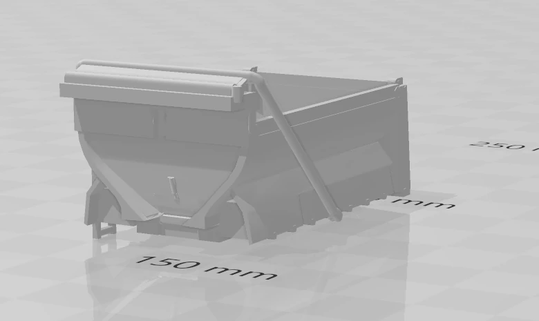 Dumper body 3D Print Model .c4d .max .obj .3ds .fbx .stl .blend 