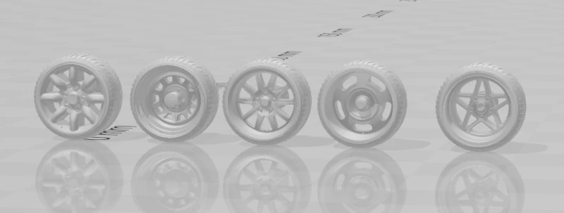 Pack wheels muscle 3D Print Model .c4d .max .obj .3ds .fbx .stl .blend 