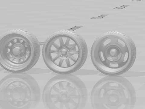 Pack wheels muscle 3D Print Model