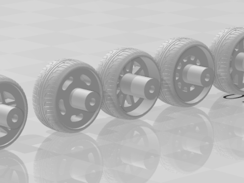 Pack wheels muscle 3D-printmodel