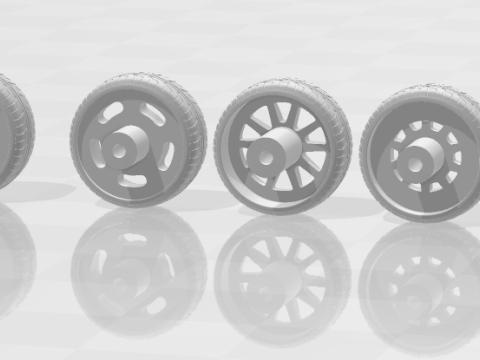 Pack wheels muscle 3D-printmodel