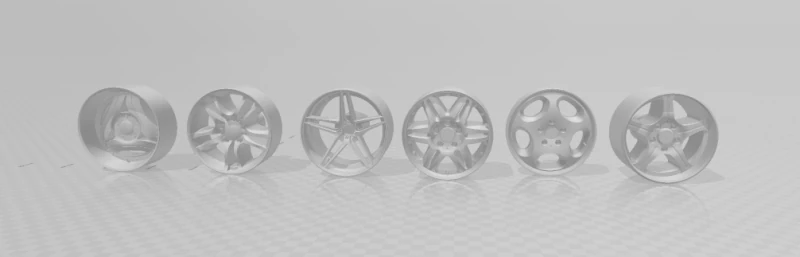 Pack wheels 3 3D Print Model .c4d .max .obj .3ds .fbx .stl .blend