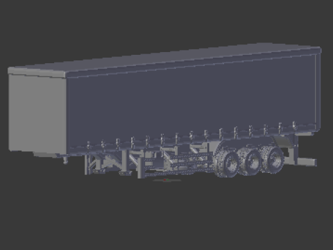 Trailer sider box brazil Modello di stampa 3D