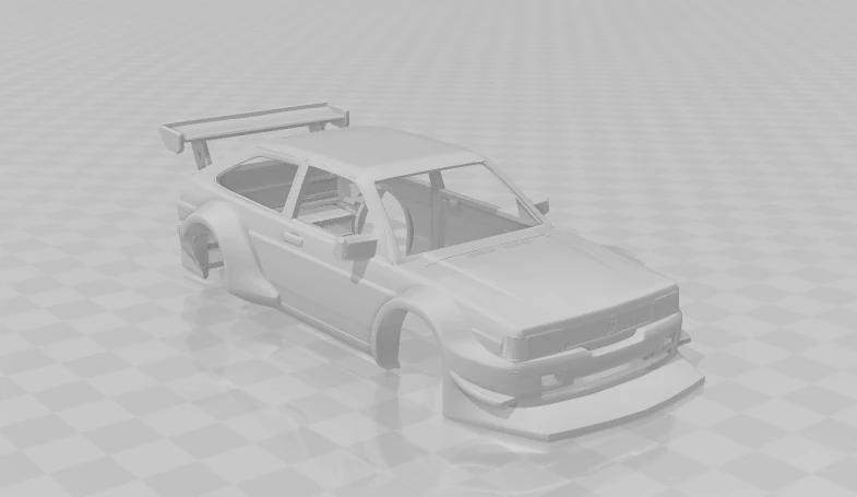 Gol race car 3D Print Model .c4d .max .obj .3ds .fbx .stl .blend