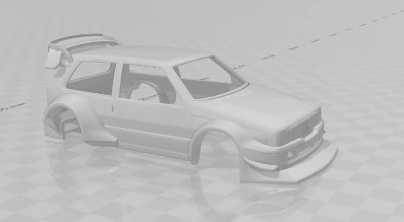 Fiat uno extreme race 3D Print Model .c4d .max .obj .3ds .fbx .stl .blend 