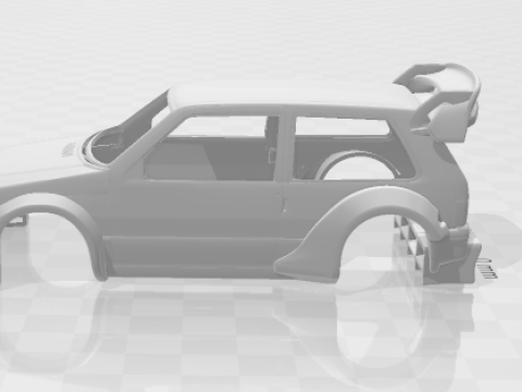 Fiat uno extreme race 3D Print Model