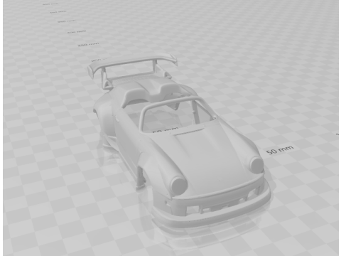 Porsche 911 speedster rwb 3D-Druckmodell