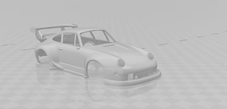 Porsche 911 rwb 3D Print Model .c4d .max .obj .3ds .fbx .stl .blend 