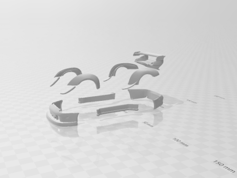 Body kit rwb Modèles 3D en vedette