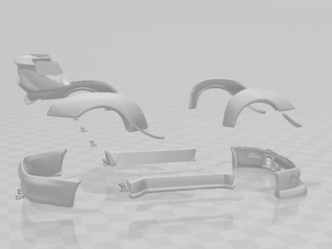 Body kit rwb 3D 打印模型