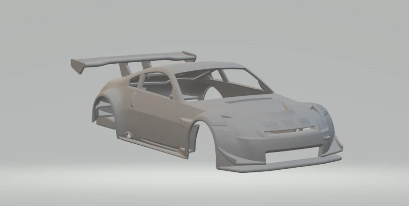 Nissan 350z race gt 3D Print Model .c4d .max .obj .3ds .fbx .stl .blend 